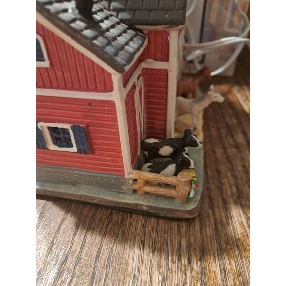 Lemax Robinson Stable Porcelain Light-Up Christmas Holiday Village Building 2008 - Picture 6 of 11